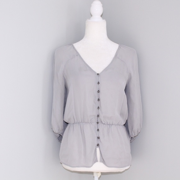 Banana Republic Tops - Banana Republic Button Sinched Waist Silk Blouse